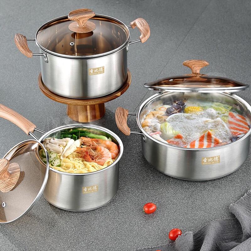 Saint Bid 3-Piece Stainless Steel Cookware Set