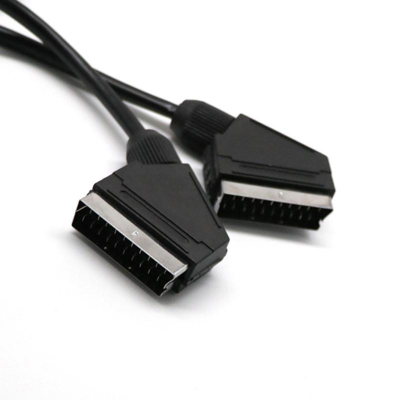 

Scart Cable 21 Pins Connectors Audio Video Extension Cable 1.5m As Shown A