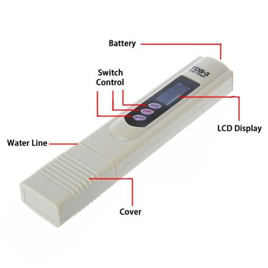 0-9990ppm LCD Dijital TDS Metre Ev Su Kalitesi Test Kalemi Çubuk Test Cihazı