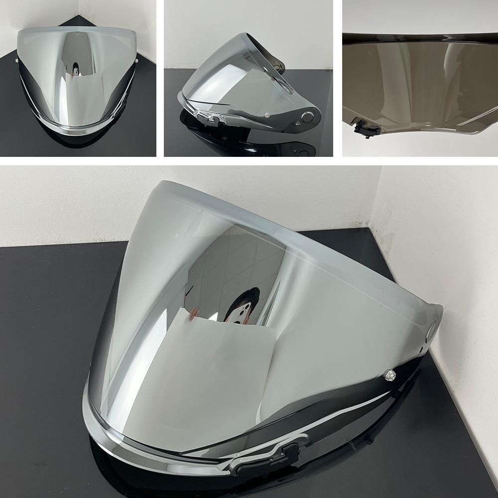 OF603 Motorcycle Helmet Visor: Compatible with OF603 Half Helmet, UV Protection, Plated Mirror Surface for Day & Night Use