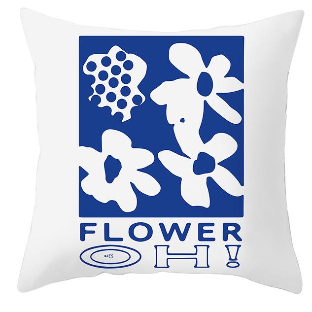 Nordic Style Abstract Flower Geometric Pillowcase Home Sofa Pillow Cushion Cover