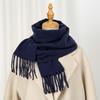 Solid Color Women Imitation Cashmere Winter Warm Scarf Shawls Thick Neckerchief Foulard Echarpe Wrap Designer Unisex Pashmina