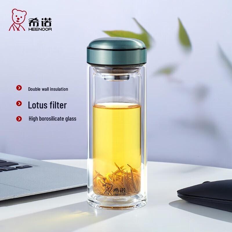 Cenio Double-Layer Glass Tea Infuser Bottle