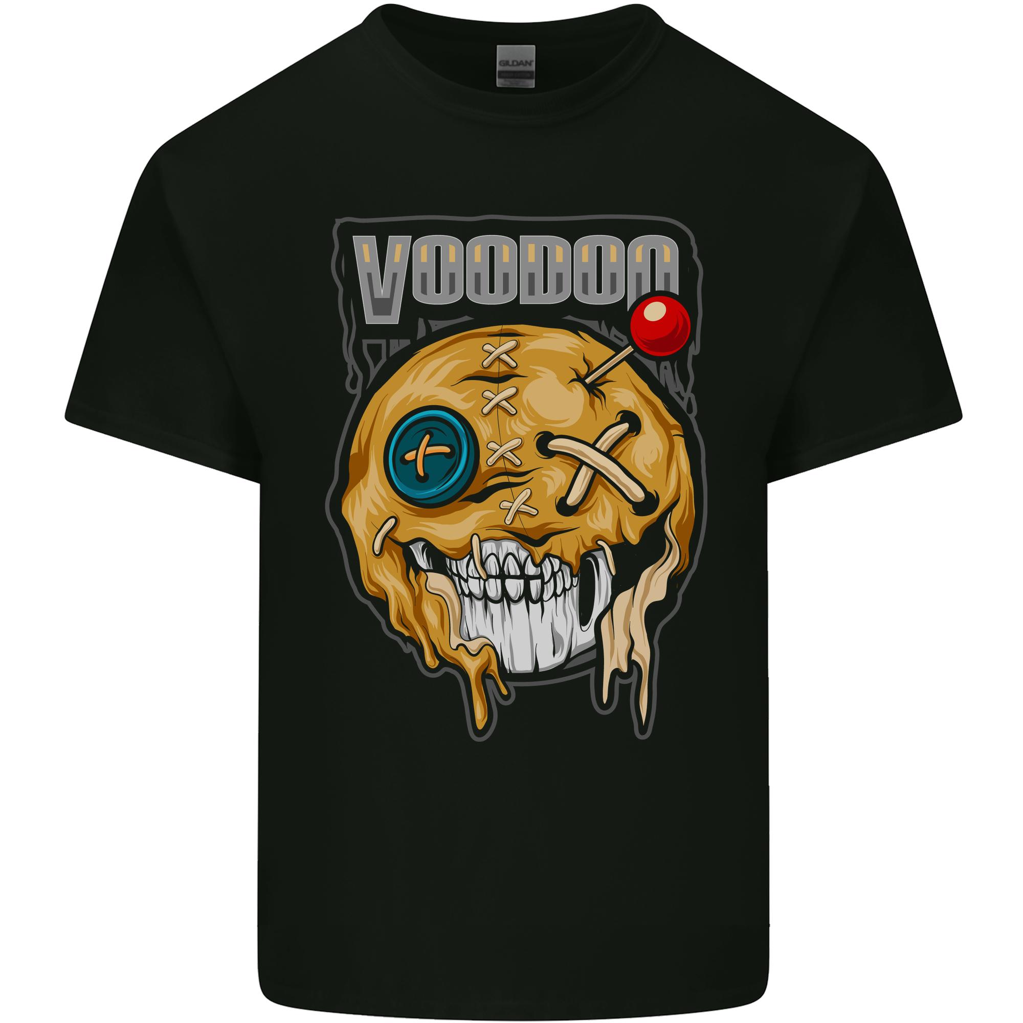 Voodoo Doll Skull Evil Spirits Dark Magic Halloween Unisexs Light Cotton TShirt S
