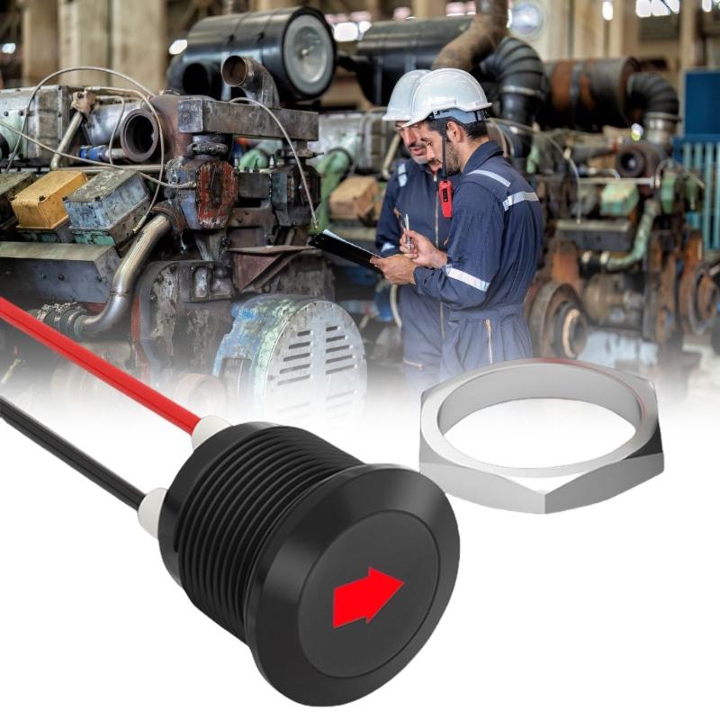 LED Car Turn Signal Indicators Light with Wire Leads Single Arrows Symbols Car Dashes Light Waterproof 12mm Metal Signal Lamp