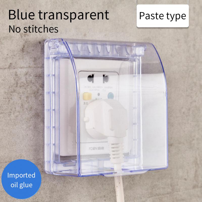 Universal 86 Type Wall Socket Waterproof Box Transparent Plate Home Switch Protection Cover Outdoor Socket Box Cover Protector