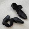2025 Brand Women's Shoes Elastic Band Women's High Heels Fashion Square Toe Ballet High Heels Women's New Hot Sale Sandals Women