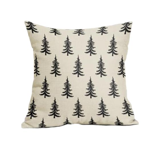 45x45СМ Наволочка на декоративную подушку с рождественской елкой Наволочка с принтом рождественской елки Домашняя гостиная Спальня Диван Кровать Декоративная квадратная наволочка 45x45cm 763₽