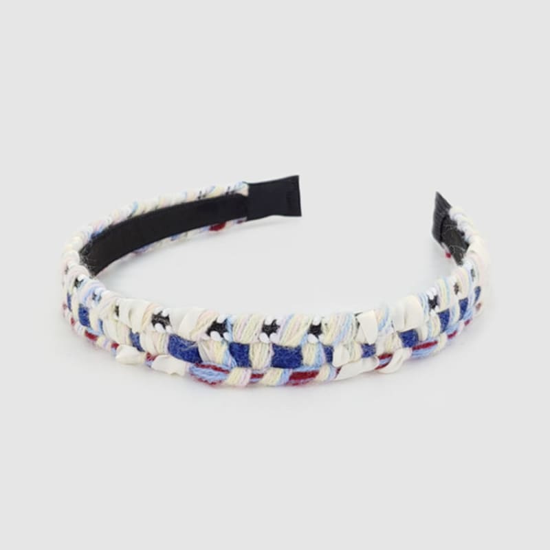 LALA Tweed Hairband P-White