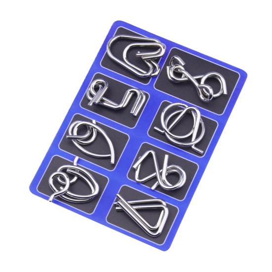 24/32/40/41 Peças Quebra-Cabeça de Metal Anel Teste de Lógica IQ Quebra-Cabeça de Arame 3D Encaixável Crianças Adultos Educacional Destravar Encaixe Jogo Desafiador