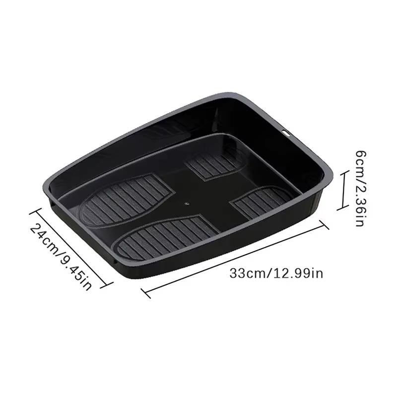 1/2/4pcs Portable Shoe Storage Tray Plastic Durable Shoe Storage Container Car Interior Shoe Storage Box Vehicle Organizer