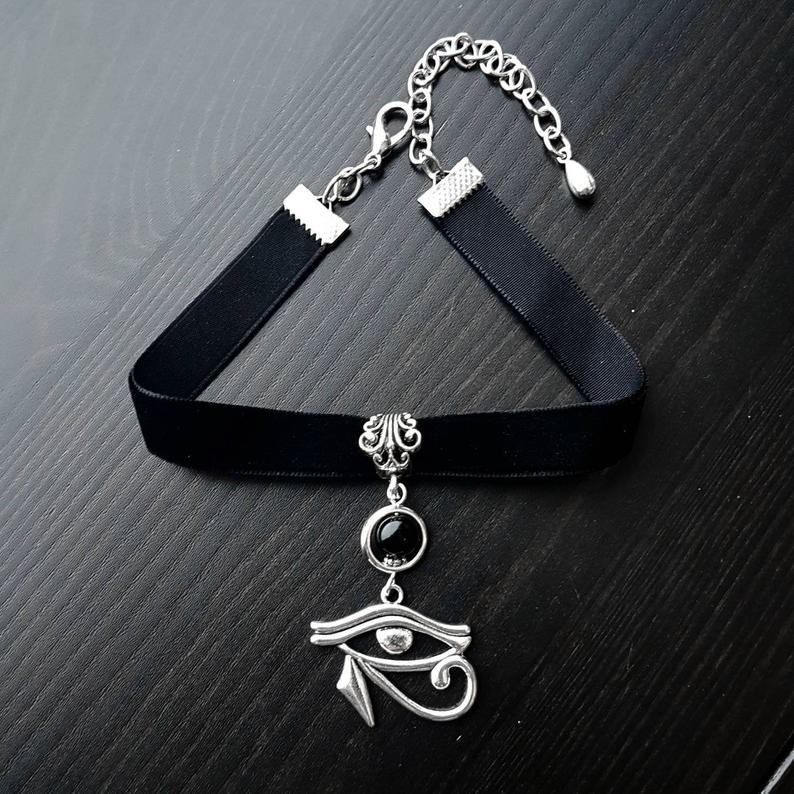 Spider Black Velvet Choker Gothic Jewelry Spider Web Necklace