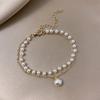 Korean White Opal Stone Pearl Bracelets for Women Luxury Exquisite Crystal Adjustable Cuff Bracelet Wedding Jewelry Party Gift