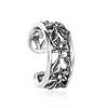 Vintage Floral Carved Open Cuff Ear Clip Retro Hollow Flower Pattern Non Pierced Ear Cuff for Women
