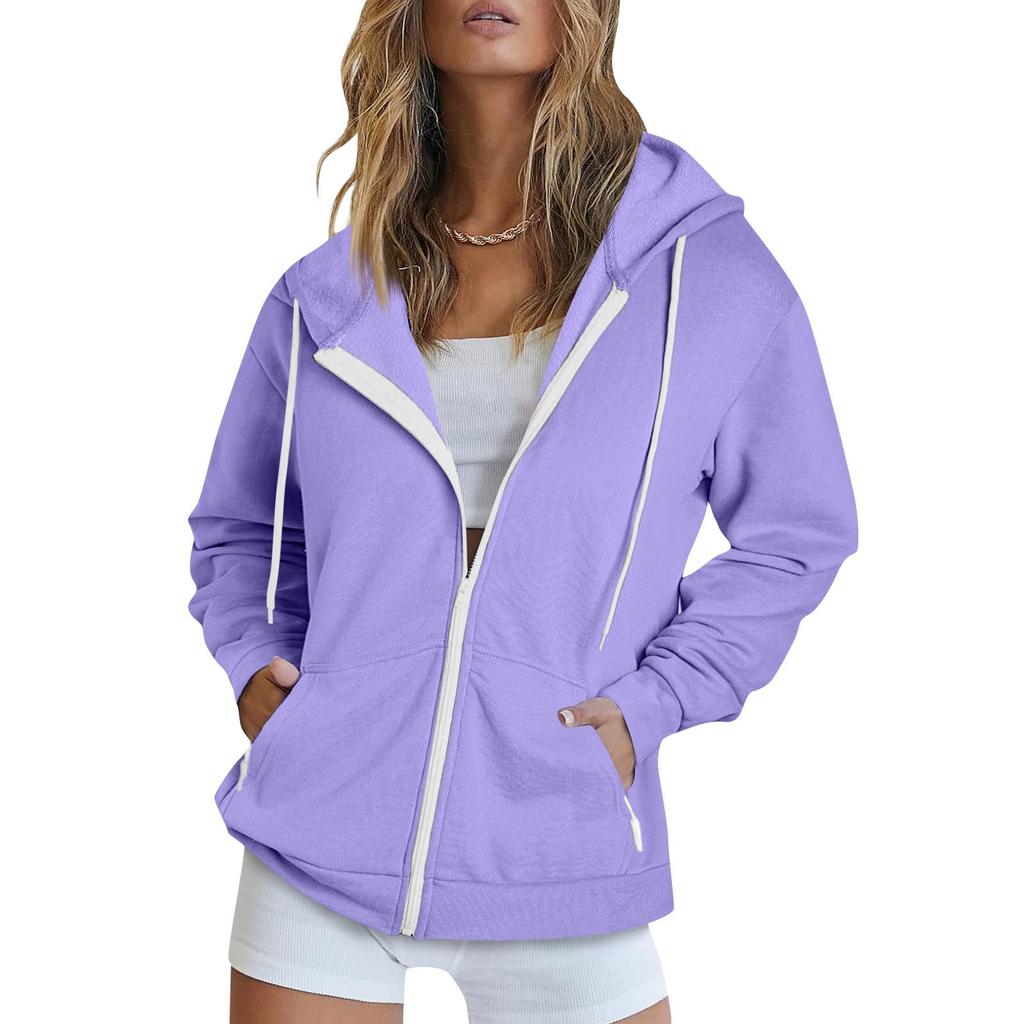 Cross-border 2026 new men's and women's sports hooded sweatshirts, European and American style casual cardigans, zipper-style tops wholesale