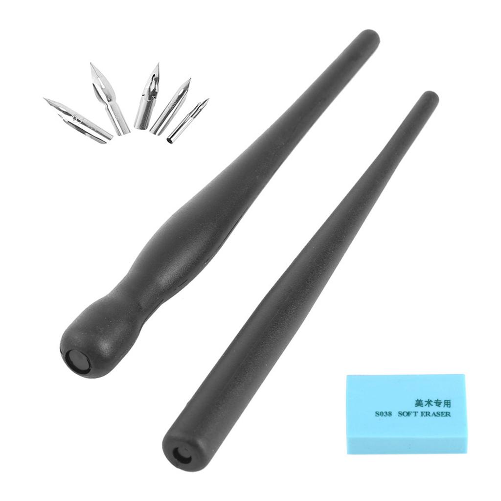 1 Set Manga Cartoon Comic Drawing Painting Kit Tool With 2 Pen Holders and 5 Nibs