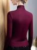 Autumn/Winter 2025 Women's Cross-Neck Long-Sleeve T-Shirt: Designer Chic Base Layer