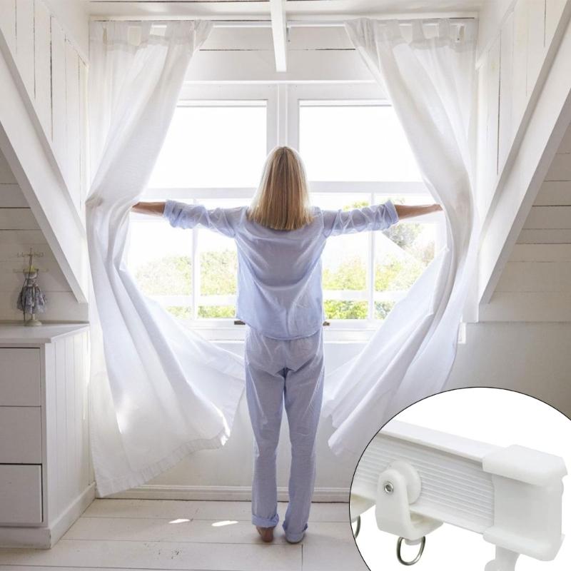 Adjustable Curtain Rail Assembly Bendable Curtain Rail Hardware Set Curtain Track Rail Accessories Easy Installation
