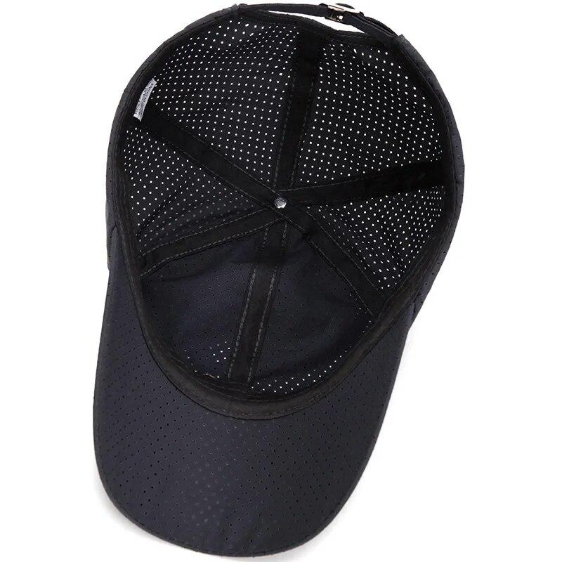 Summer New Breathable Hole Punch Quick Dry Hat Men's Outdoor Fishing Shade Sunscreen Baseball Cap Cycling Travel Sports Cap
