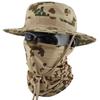 Camouflage Round Brim Hat & Ice Silk Neck Gaiter Set for Hiking, Fishing & Outdoor