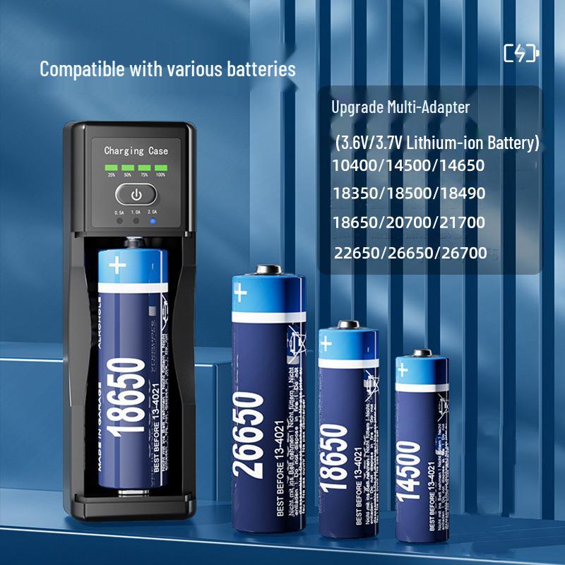 18650/14500 Lithium USB Charger with Display