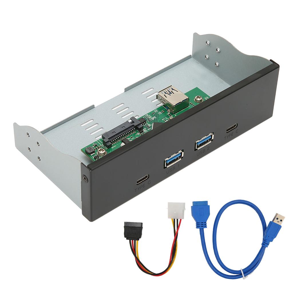 USB Front Panel Hub 10Gbps 2 USB A 2 USB C USB 3.1 Gen 2 4 Ports High Performance 5.25in Front