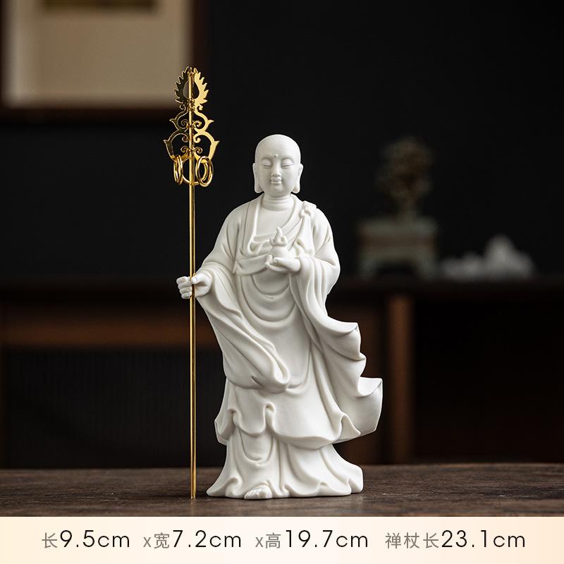 

1PCS Purple Clay Buddha Shakyamuni Avalokitesvara Ksitigarbha Bodhisattva Home Worship Buddha Statue Crafts Ornament