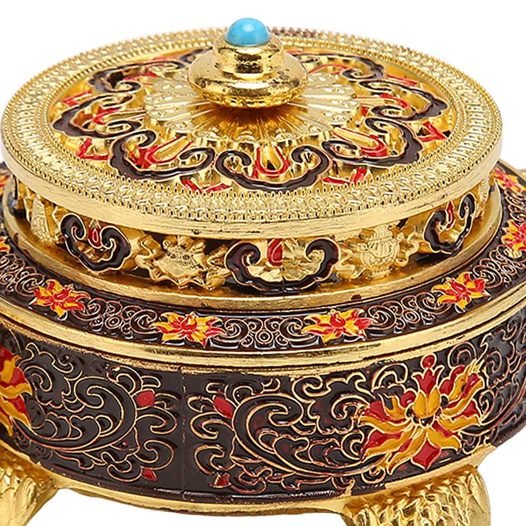 Trinket Incense   with Lid Handcraft Antique Polished Process for Decoration Meditation Room
