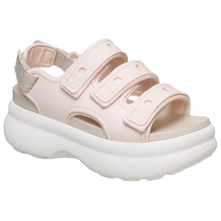 Crocs Shimmer Zuke EVA Beach Sandals Women's Beige Pink 213434-86U