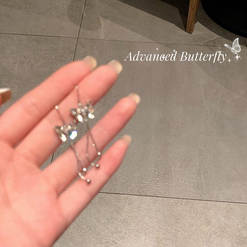 Quality 925 Silver Needle Earrings for Women, Elegant Long Fringed Ear Pendants, Retro Ear Ornaments