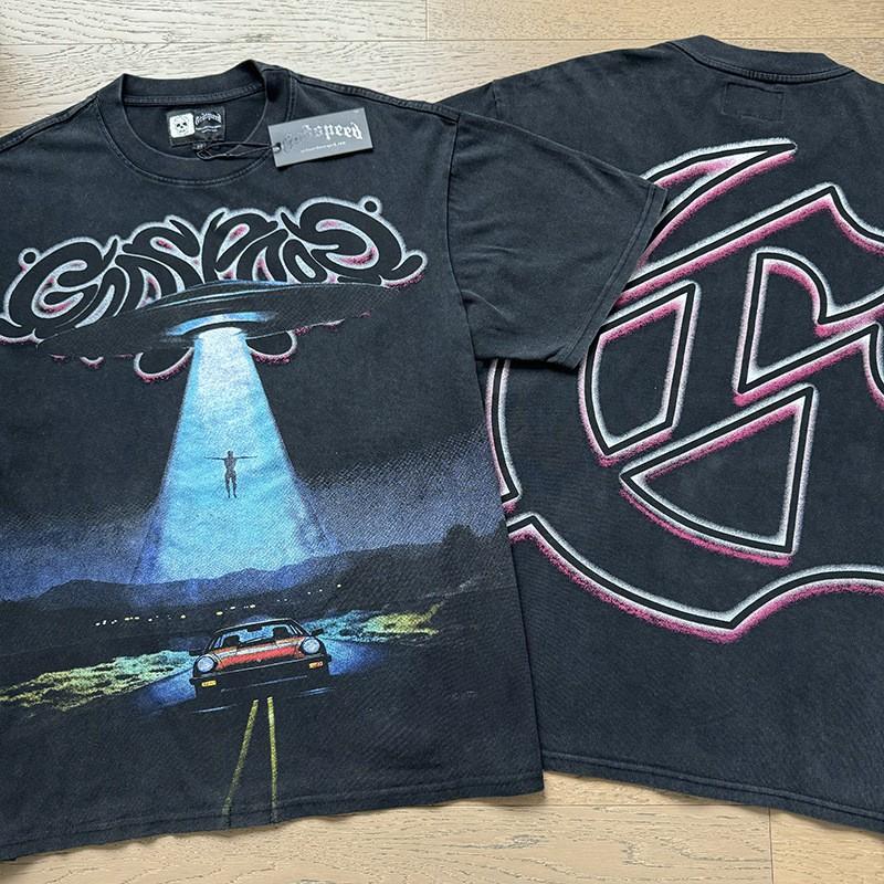 Mens Oversized Cotton Long Sleeve Tee With Skull Graphic Print Streetwear Rock Band Style Loose Fit Teens Adults