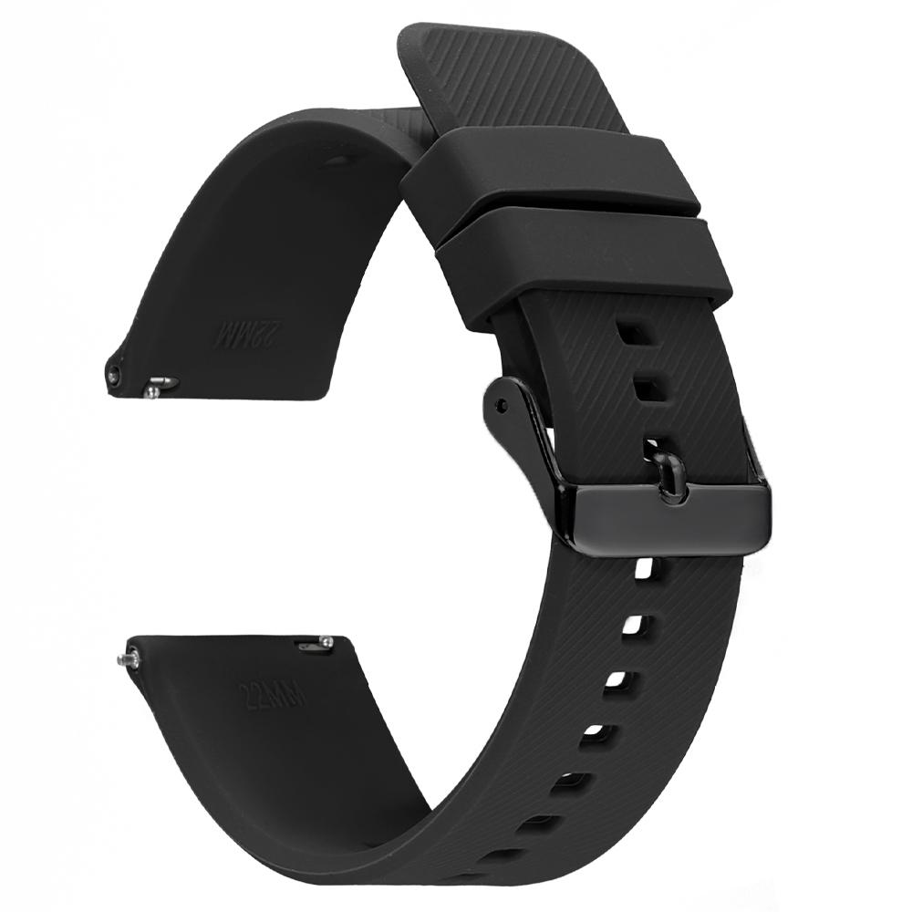 Quick Release Watch Strap Silicone Strap 18mm 19mm 20mm 21mm 22mm Sport Wrist Bracelet Waterproof Soft Rubber Smart Watch Band 18mm