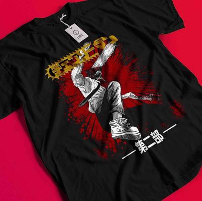 Chainsaw Man Makima T-Shirt Asa Aki Anime Denji Shirt Power Tshirt All Size Tee BB190