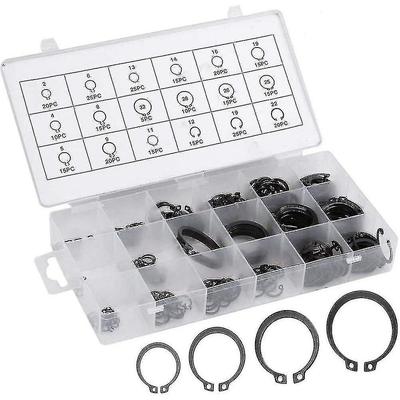 300pcs Assorted Circlip Kit, Bestzy Circlips Set Stainless Steel E-clip External Retaining Ring Snap Kit For Circlip Ring, 2mm To 32mm Less