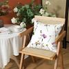 Classic A-Allsaints Floral Cushion Cover Silky Short Plush Invisible Zipper Dustproof Sofa Pillow Case For Home Decor
