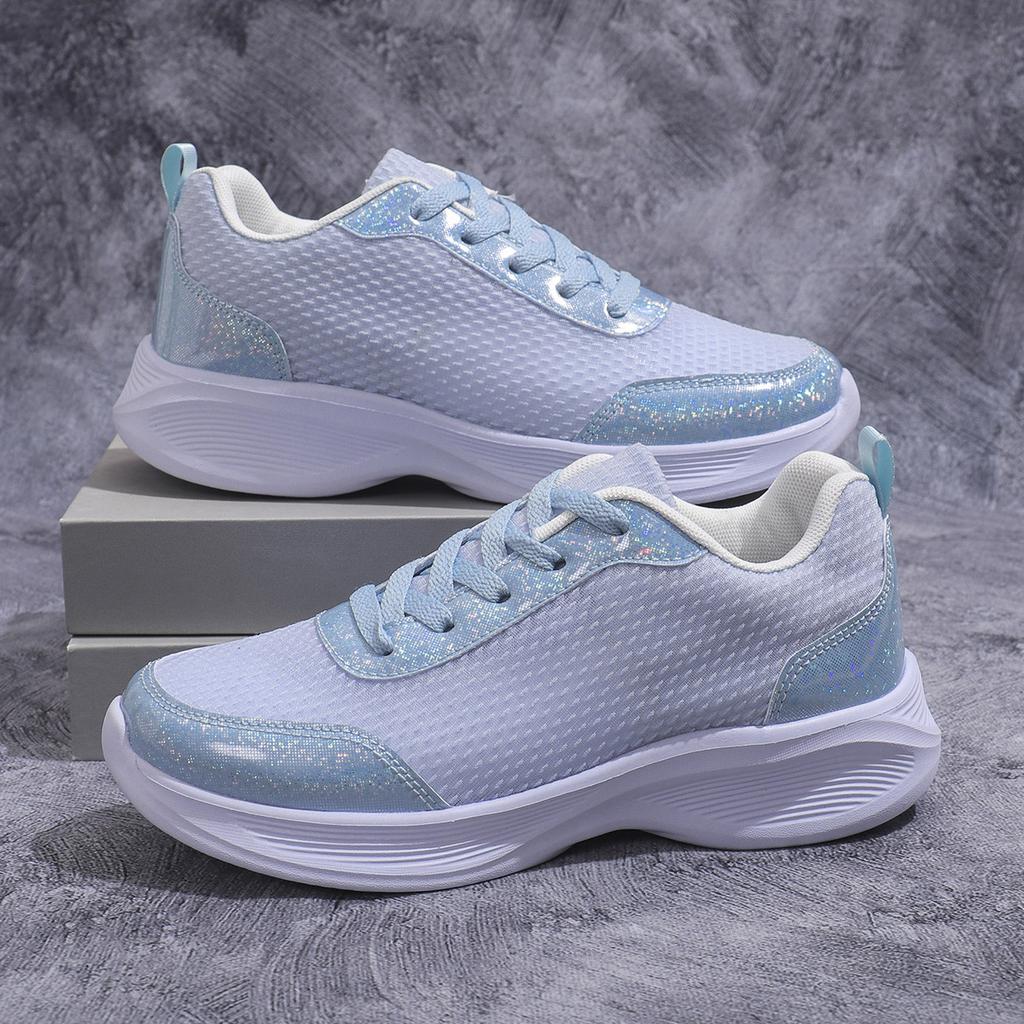 Casual sports sequins women's shoes spring and summer breathable women's shoes fly-woven sneakers fashion casual women's shoes fly-woven sneakers