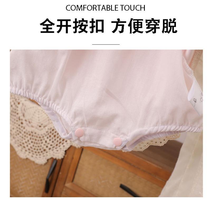 Cute Lace Love Heart Sleeveless Baby Romper Summer Infant Casual Clothes