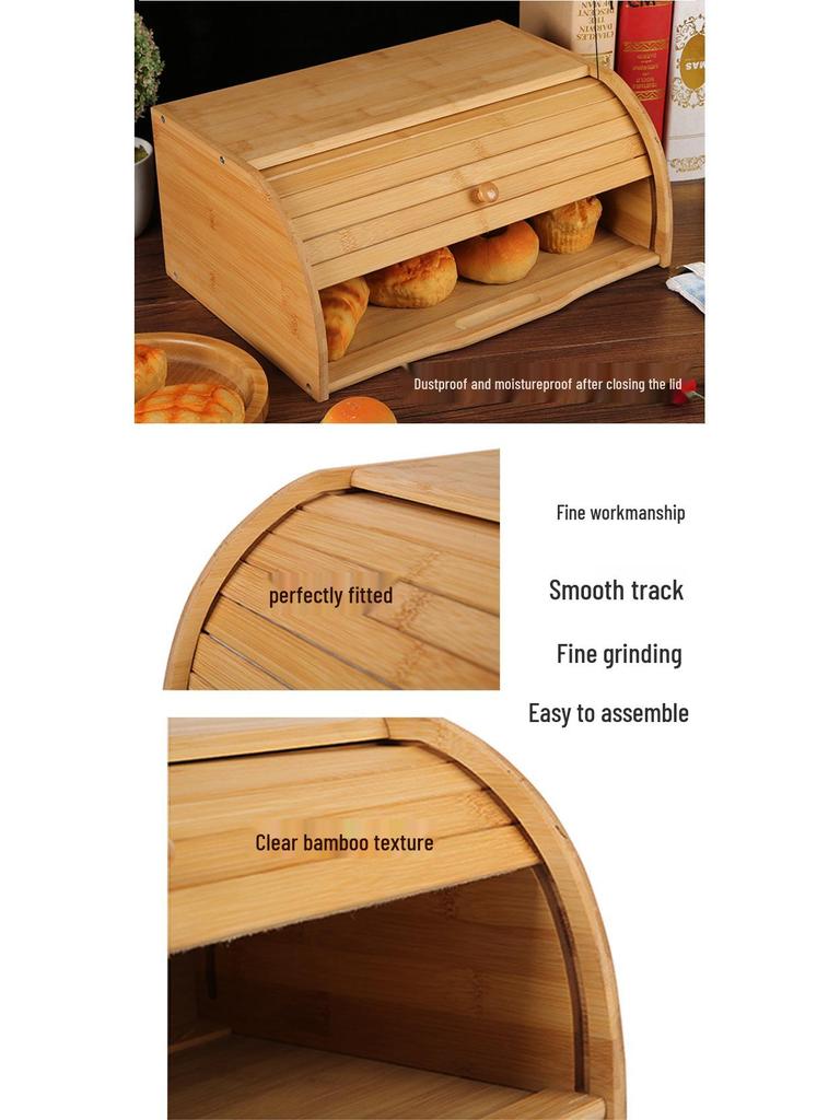 Bamboo Pastry Organizer with Acrylic Lid