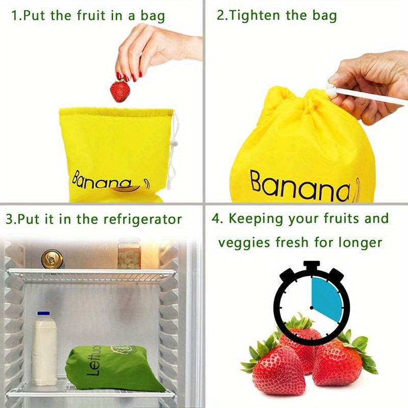 1pc Banana storage bag Kitchen storage supplies Vegetable food preservation bag Vegetable and fruit storage bag