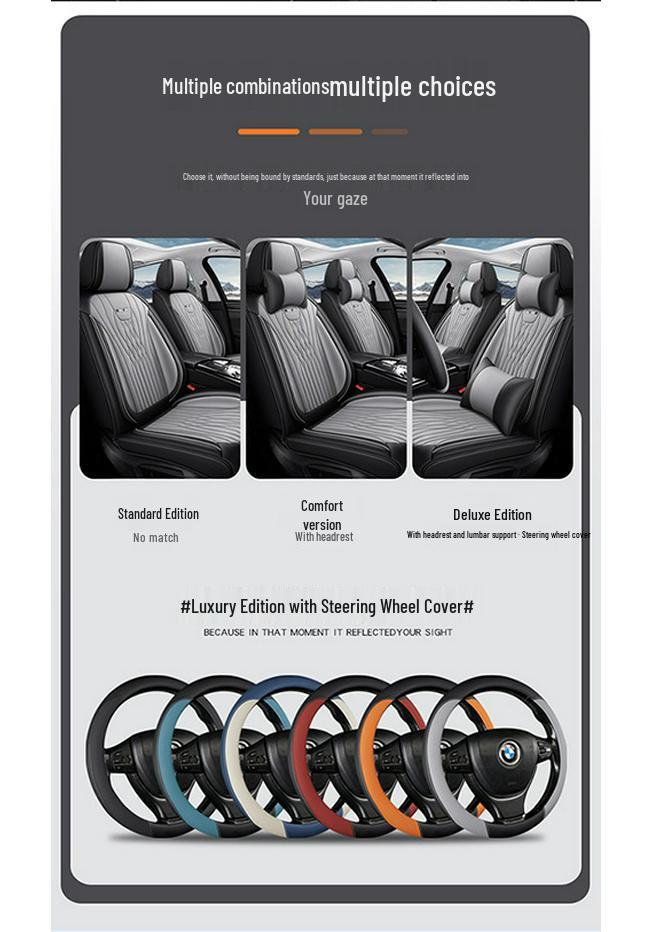 All-Season Full Leather Universal Car Seat Cover Cushion