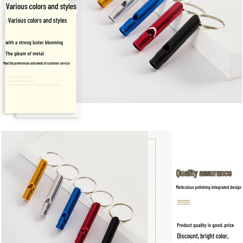 Outdoor Aluminum Survival & Training Whistle: First Aid, Referee, Firefighting, Lifesaving Tool