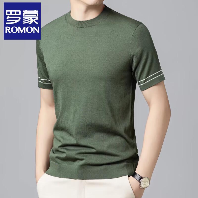 Luomeng Men's Silk Blend Cool-Feel Short Sleeve T-Shirt