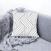 Clean Minimal White Geometry Cushion Cover Premium Comfort Reversible Pillow Cove Two In One Design for Any Room  Car Interior