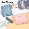 Pu Leather Short Zipper Wallet With Snap Closure For Daily Use