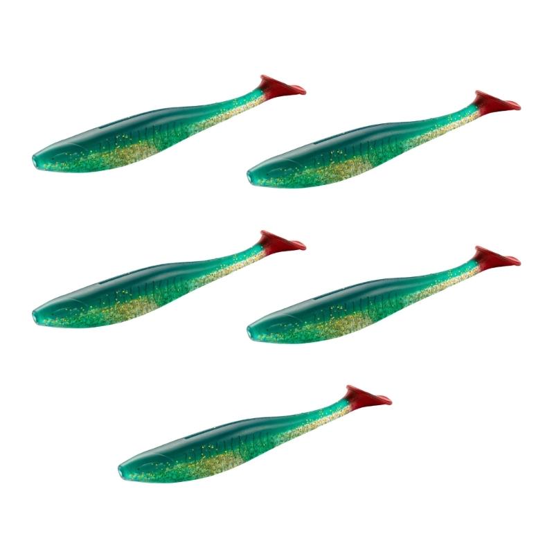5Pcs 10cm Swim Baits for Saltwater Soft Fishing Lures Paddle Tail Swimbaits Artificial Baits Fishing Lure