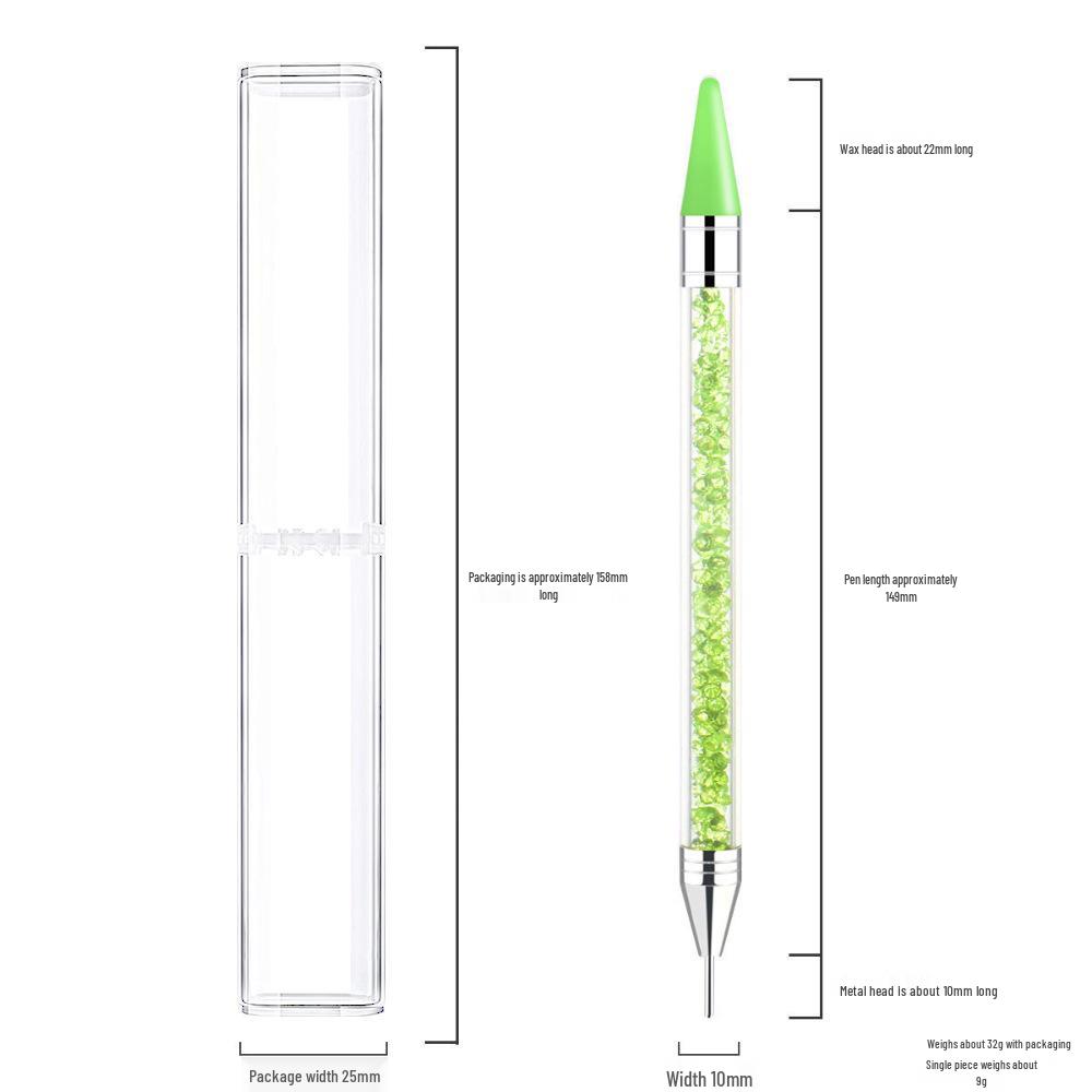 Acrylic Double-Headed Nail Art Crayon: Multifunctional Wax Pen for Precision Drill Work