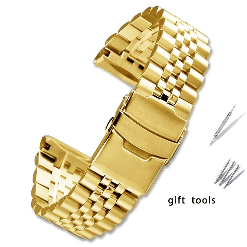 Solid stainless wristband for Seiko steel