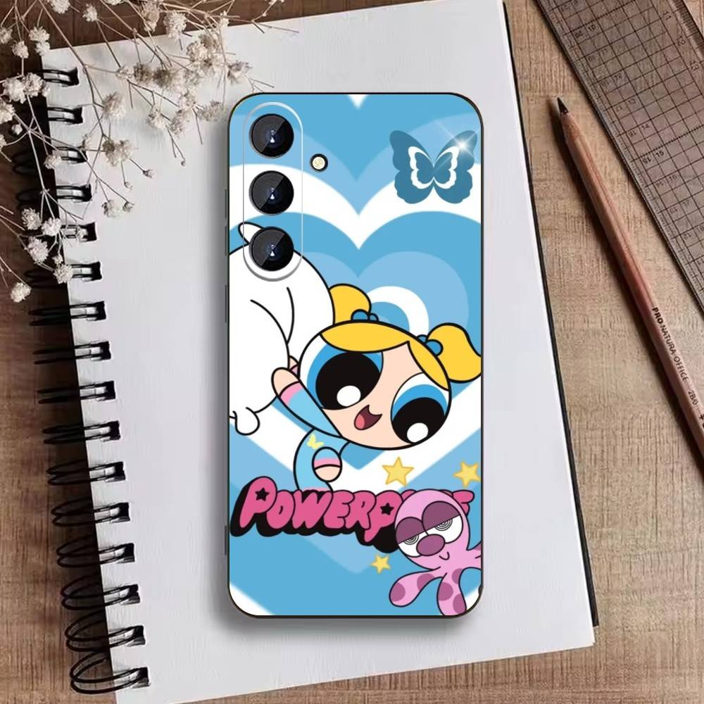 

P-Powerpuffs G-Girls Phone Case For Samsung Galaxy A73,21,22,32,71,53,52,51,80,5G Soft Black Cover Samsung a22 4g