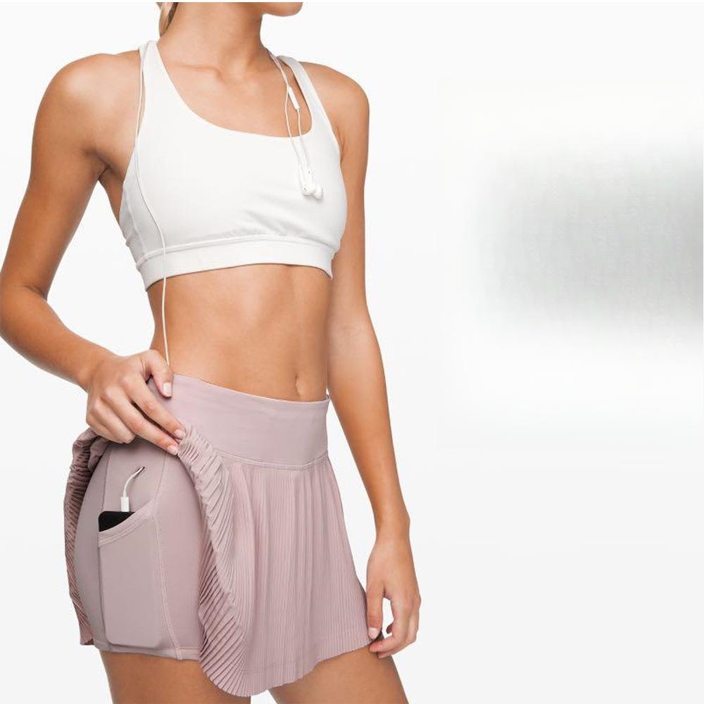 

Pleated Skirt Running Skirt Anti-light Quick-drying Leggings Sports Skirt Tennis Skirt S