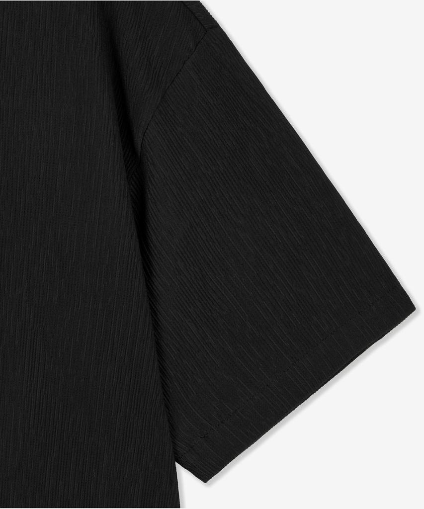 Tienjiti Kinoshita Seersucker Polo (Black) Tnts6E201Bk